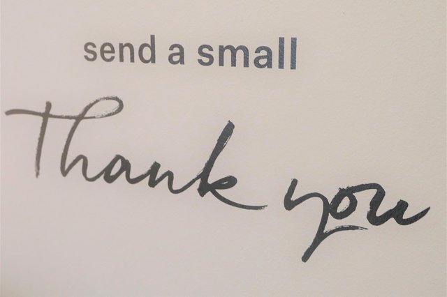  “Send a small Thank you” ＝...
